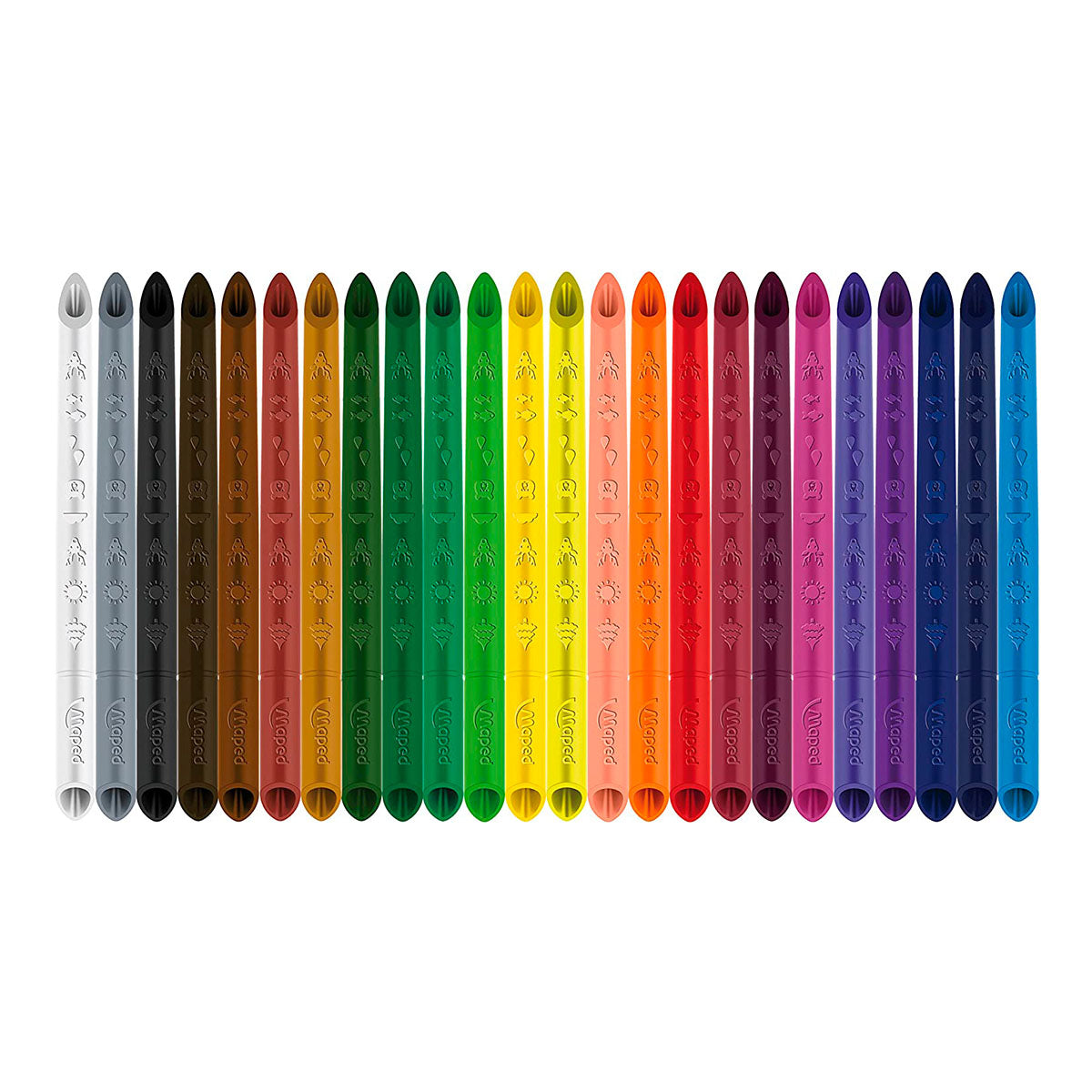 MAPED Color'Peps - Caja de 24 Lápices de Colores Infinity. Cuerpo de Mina sin Madera