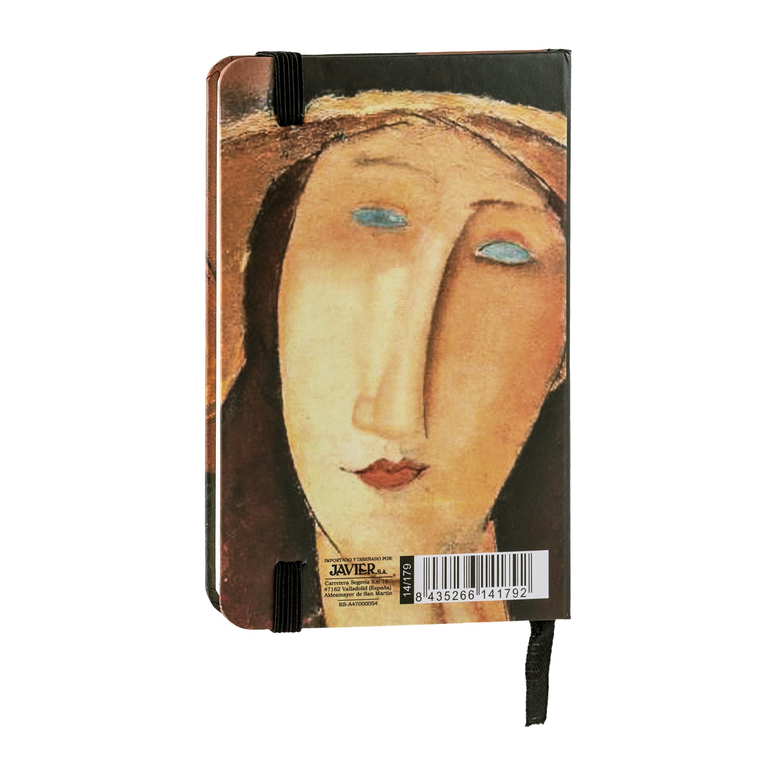 JAVIER Modigliani - Libreta de Notas A6 con Cubiertas Rígidas y Marca Páginas