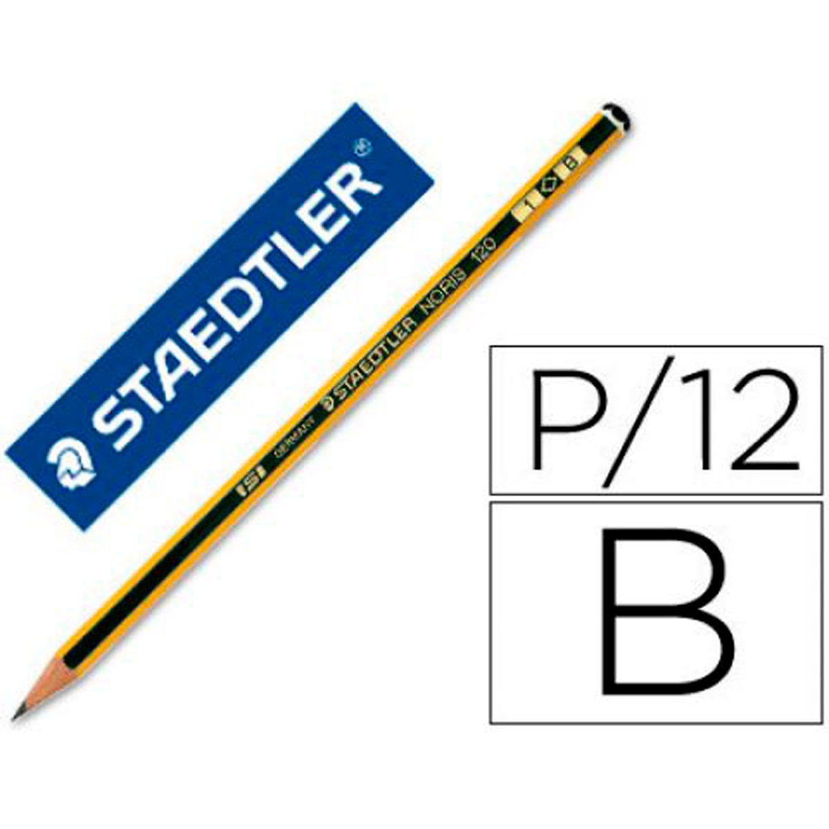 STAEDTLER - Set de 10 Lápices de Grafito Hexagonal 1B, Madera Certificada Etiqueta PECF