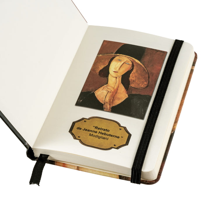 JAVIER Modigliani - Libreta de Notas A6 con Cubiertas Rígidas y Marca Páginas