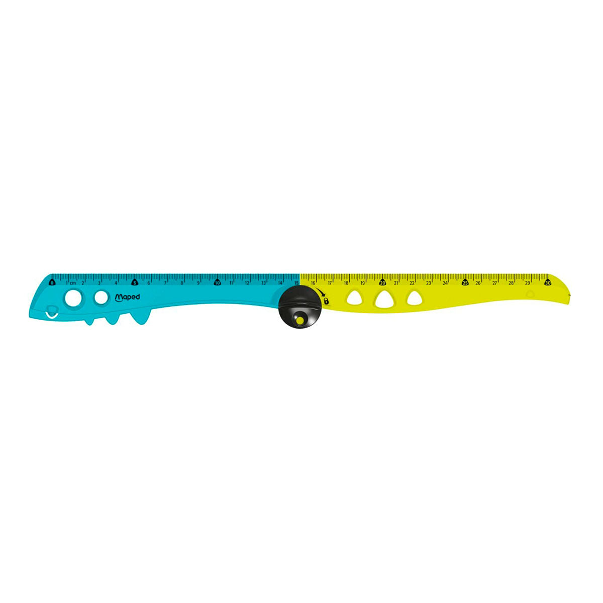 MAPED Croc Croc - Regla de Plástico Plegable 15-30 cm. Ideal Estuches