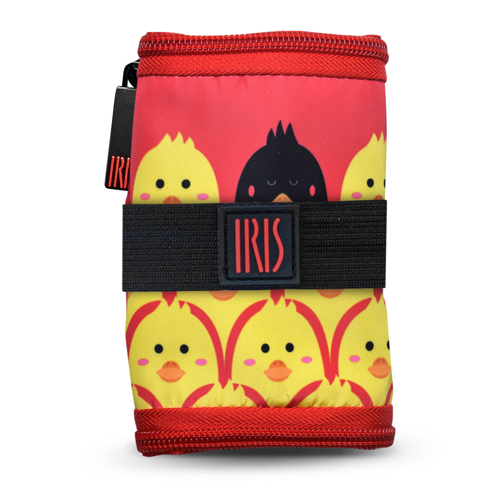 IRIS Zipper Roll Friends - Porta Bocadillos Infantil Plegable y Flexible con Cremallera. Chicks