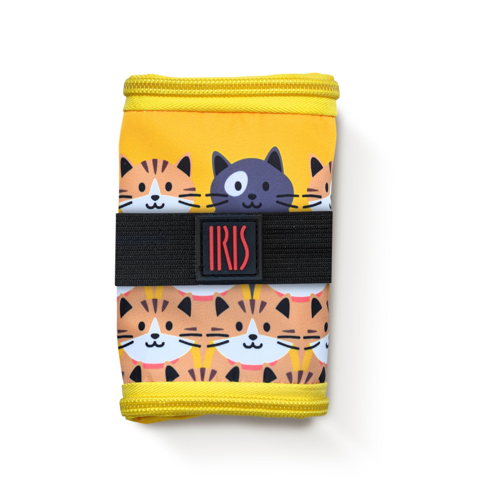 IRIS Zipper Roll Friends - Porta Bocadillos Infantil Plegable y Flexible con Cremallera. Cats