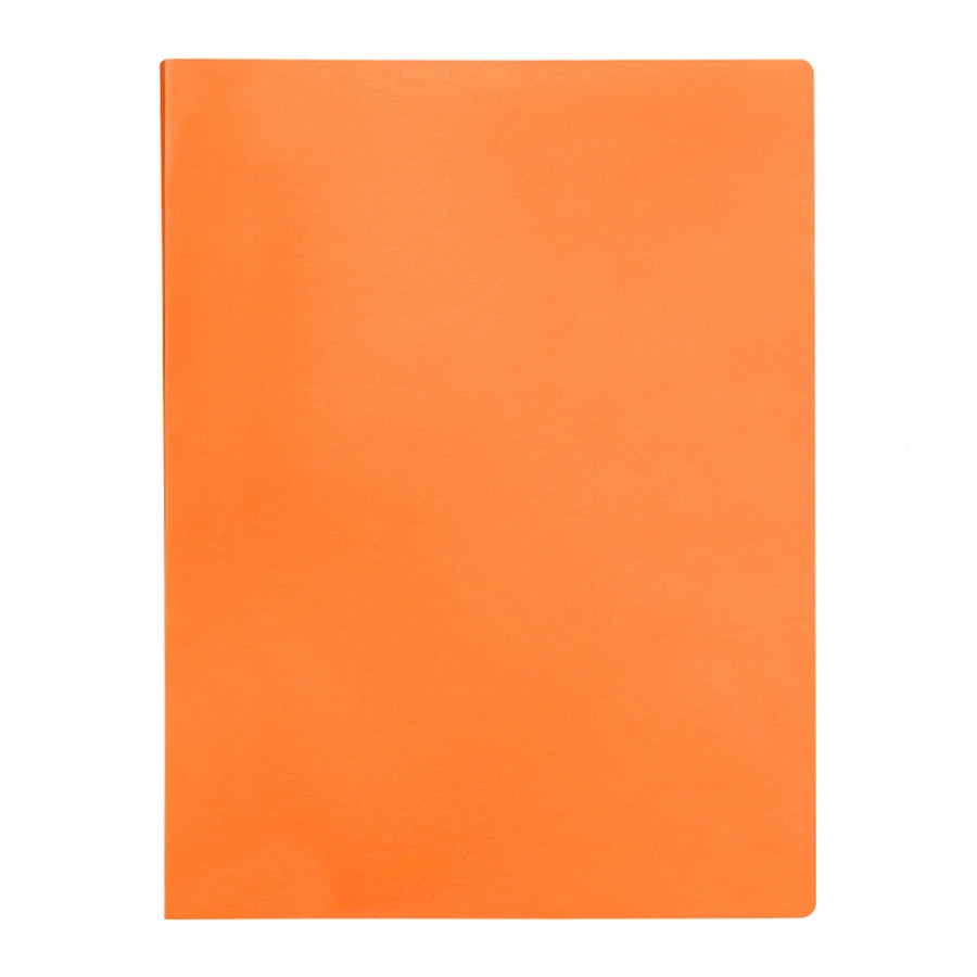 LIDERPAPEL - Carpeta Fundas de Plástico A4 con 40 Fundas Transparentes. Naranja Fluor