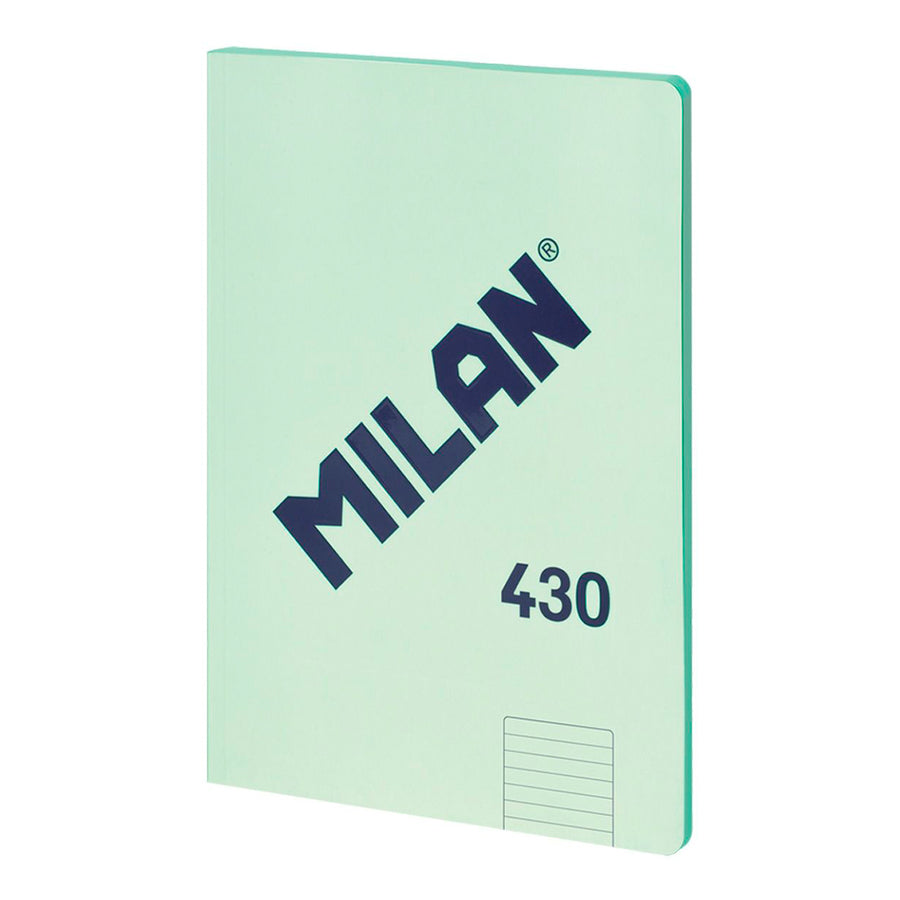 MILAN 430 - Libreta A4 Encolada. Papel Cuadriculado 48 Hojas 95gr Verde
