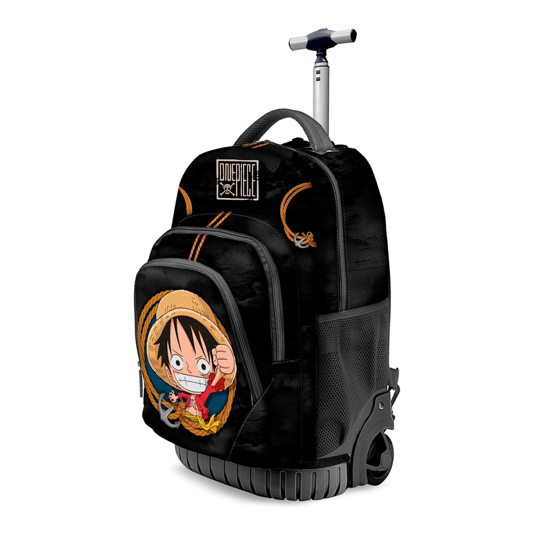 KARACTERMANIA - ONE PIECE Ropes Mochila Escolar con Ruedas Trolley