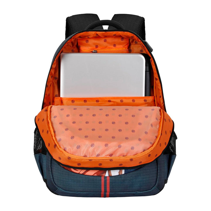 DRAGON BALL Unity - Mochila Escolar Impermeable Running Plus para Portatil y USB. Azul