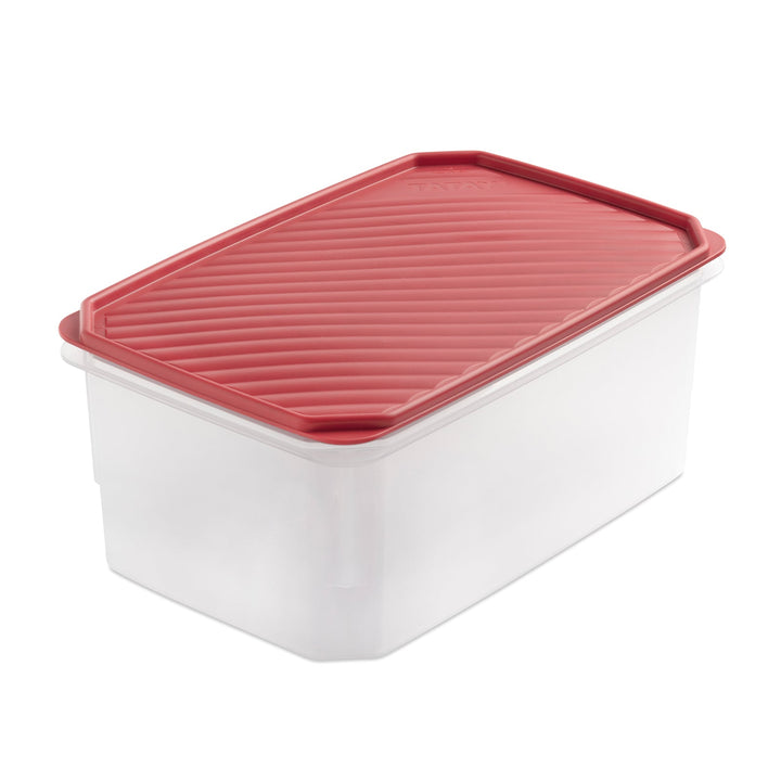 TATAY Top Flex - Recipiente Rectangular Plano 4.7L con Cierre a Presión. Rojo Arandano