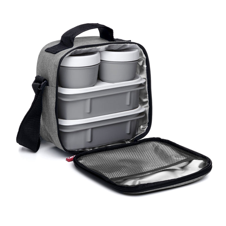 TATAY Urban Food Casual - Bolsa Térmica Porta Alimentos 3L con Recipientes. Denim Grey