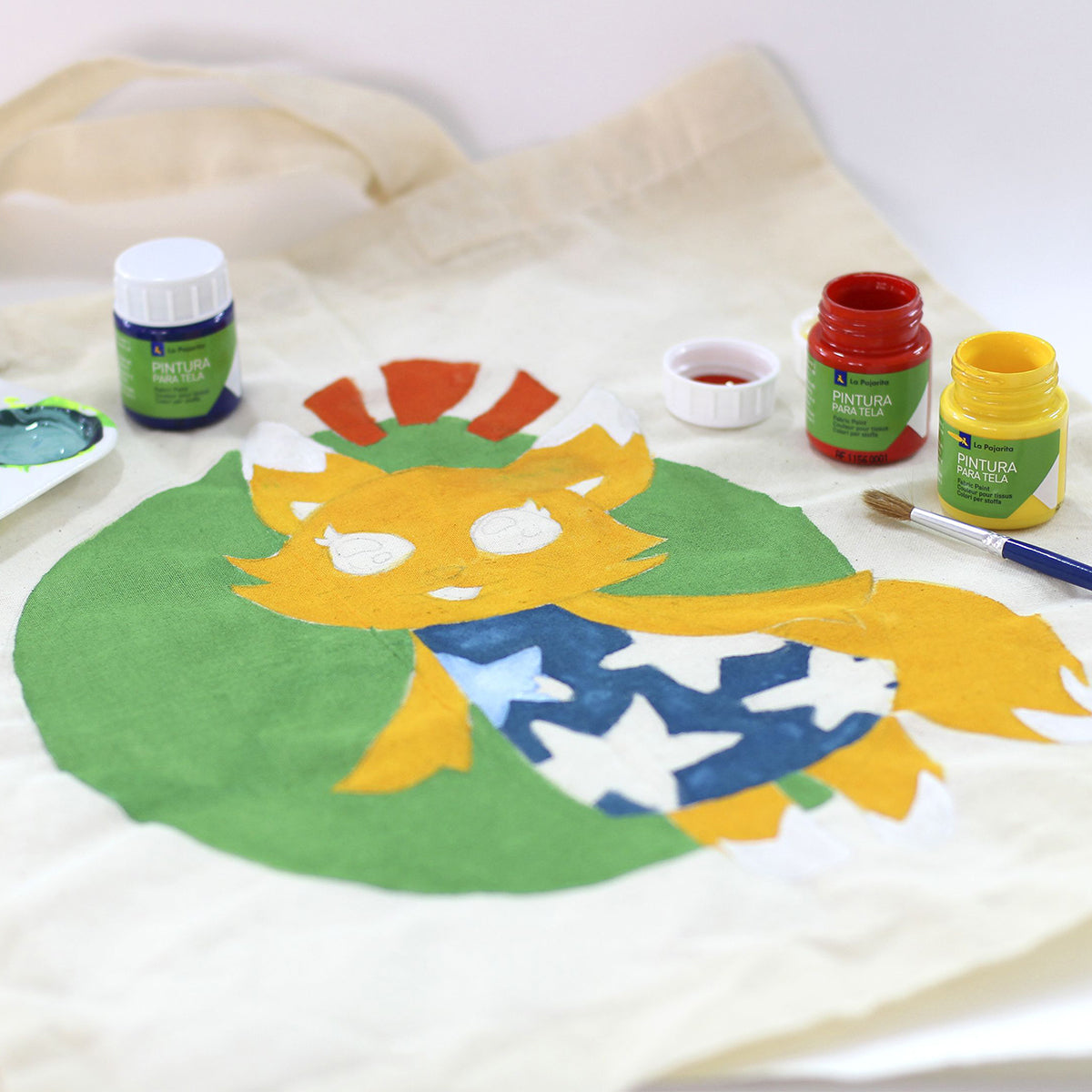 LA PAJARITA Kids - Kit de Pintura para Tela con Camiseta Incluida