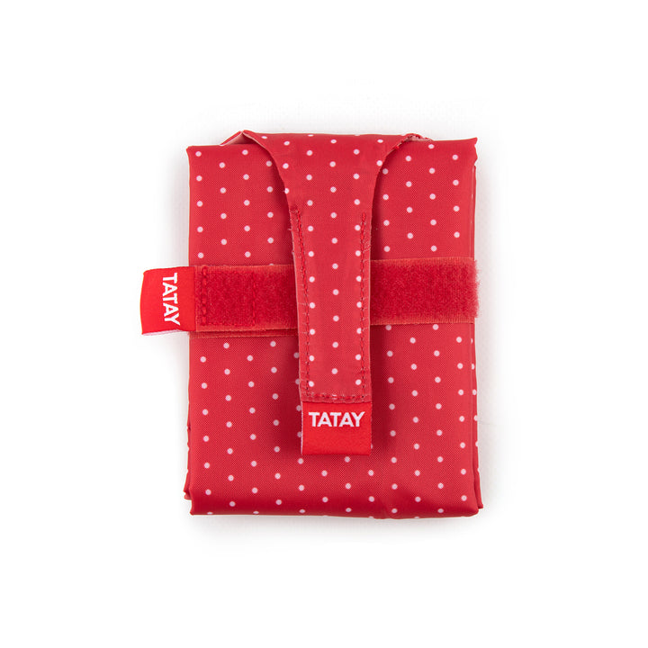 TATAY Baguette - Porta Bocadillos Urban Food Textil Reutilizable e Impermeable. Dots Rojo