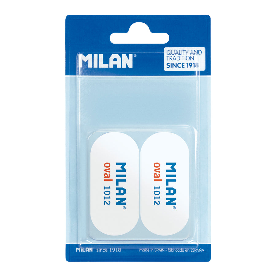 MILAN BMM10407 - Blíster 2 Gomas de Borrar Miga de Pan Oval 1012