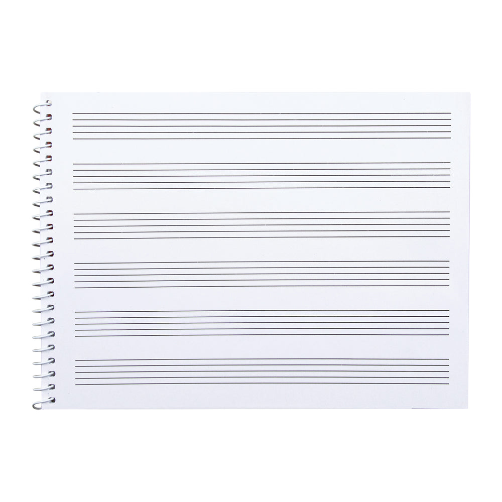 LIDERPAPEL - Libreta Bloc de Música Pentagrama 3mm Cuarto 20 Hojas