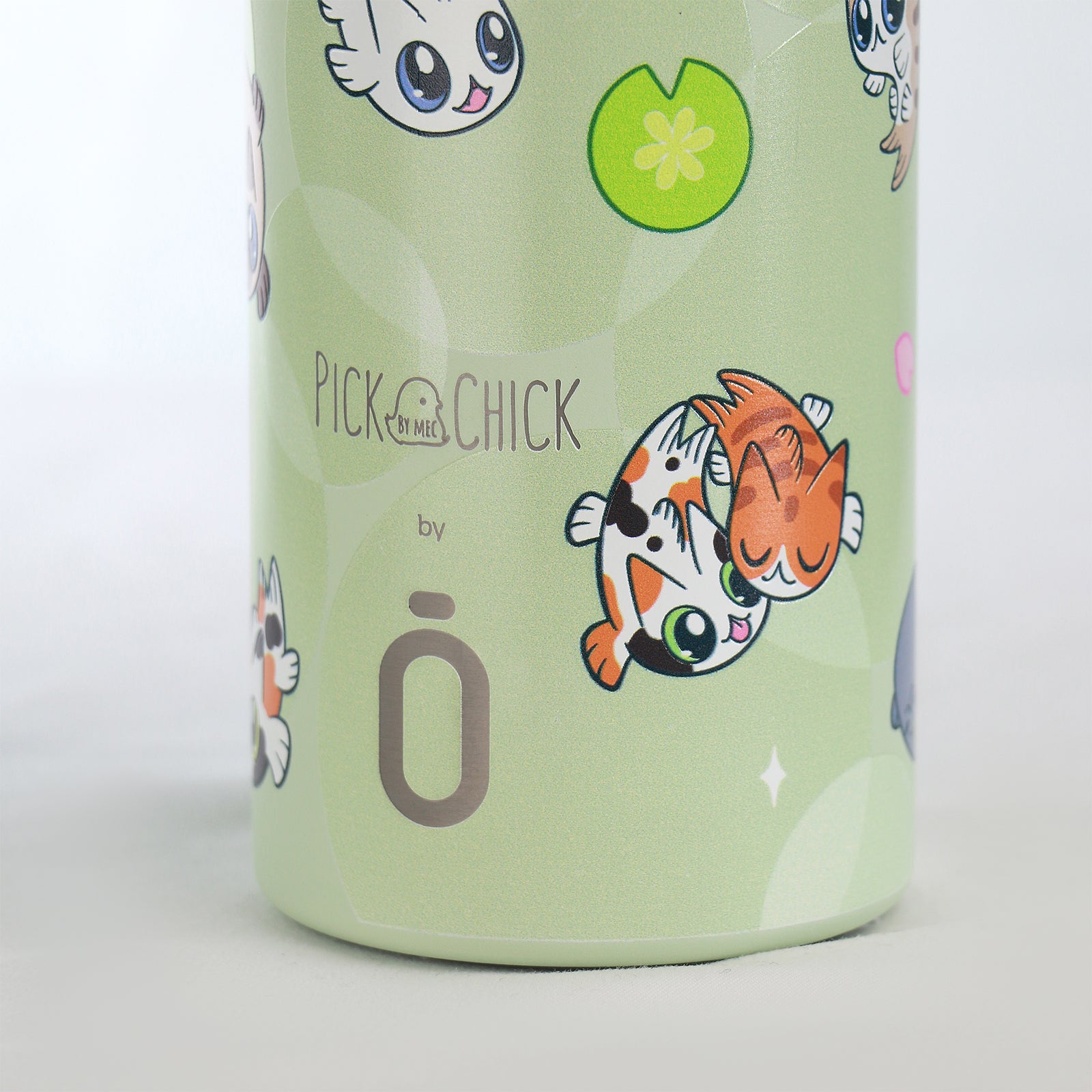 Runbott Pick Chick - Botella Térmica de 0.6L con Interior Cerámico. Kawaii Cats