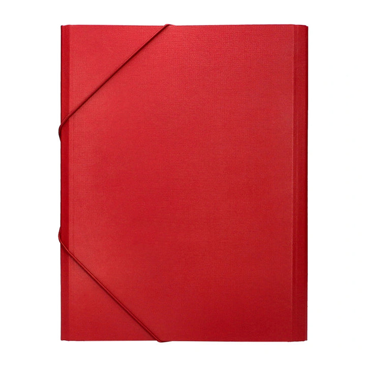 LIDERPAPEL - Carpeta Clasificadora Tamaño Folio Prolongado Cierre con Goma Carton Forrado. Rojo