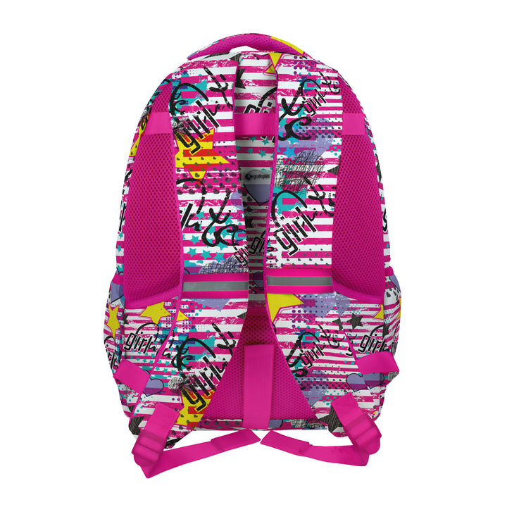 Grafoplás - Mochila Escolar 3 Cremalleras con Divisor para Portátil. Adaptable Carrito. Girl