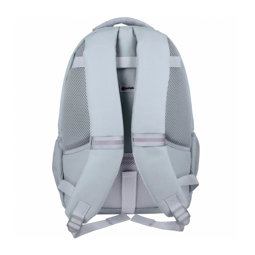 Grafoplás Kuru - Mochila Escolar 3 Cremalleras con Divisor para Portátil. Adaptable Carrito. Azul