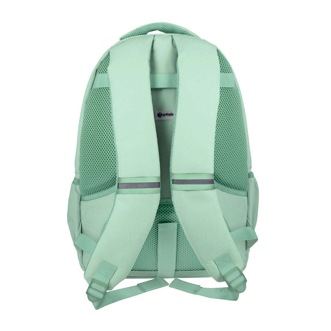 Grafoplás Kuru - Mochila Escolar 3 Cremalleras con Divisor para Portátil. Adaptable Carrito. Rosa