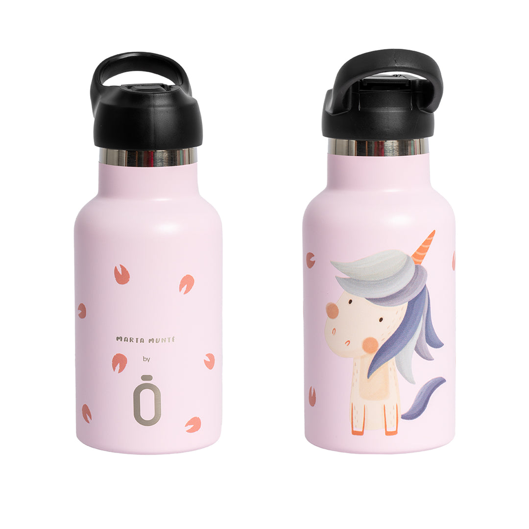 Runbott Marta Munté - Botella Térmica Infantil de 0.35L con Interior Cerámico. Unicorn