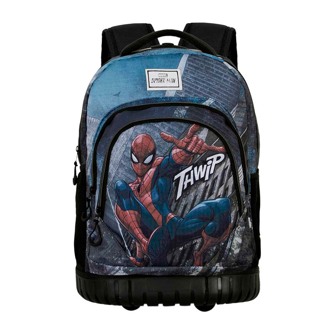 KARACTERMANIA Mochila Escolar con Ruedas Integradas Trolley Spiderman Arachnid