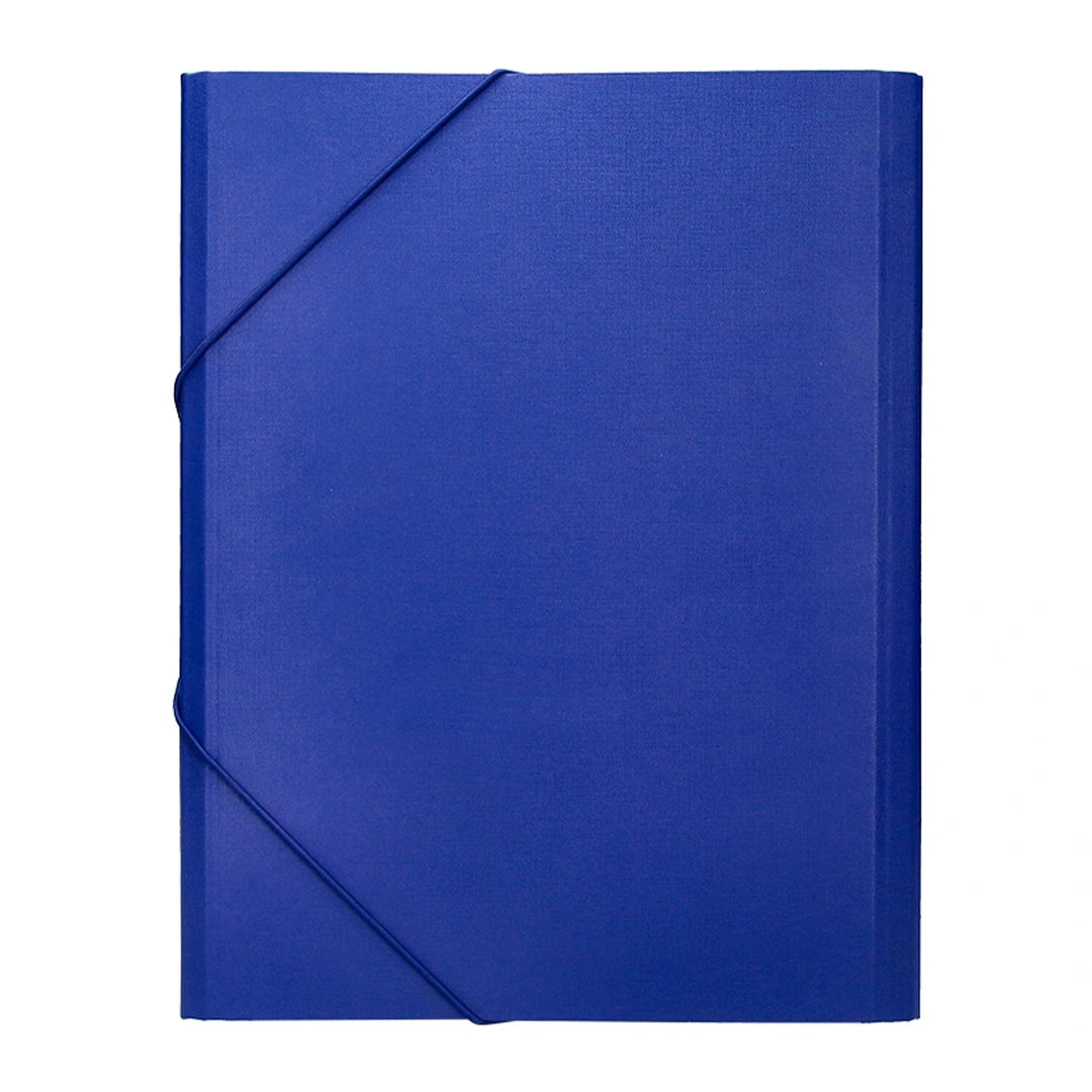 LIDERPAPEL - Carpeta Clasificadora Tamaño Folio Prolongado Cierre con Goma Carton Forrado. Azul