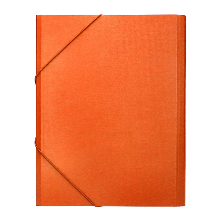 LIDERPAPEL - Carpeta Clasificadora Tamaño Folio Prolongado Cierre con Goma Carton Forrado. Naranja