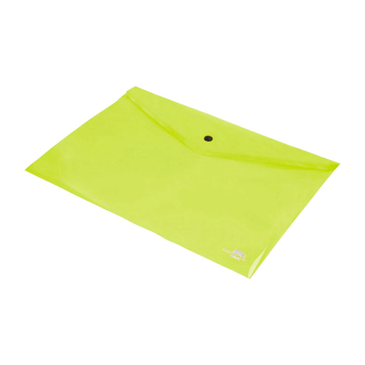 LIDERPAPEL - Carpeta Dossier Broche Polipropileno DIN A4 50 Hojas - Amarillo Fluor