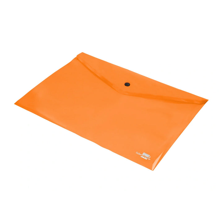 LIDERPAPEL - Carpeta Dossier Broche Polipropileno DIN A4 50 Hojas - Naranja Fluor