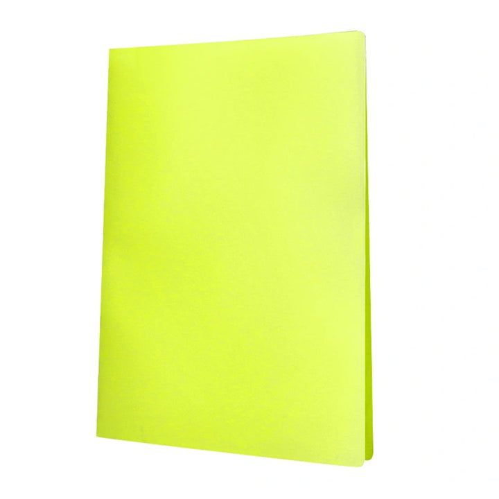 LIDERPAPEL - Carpeta Fundas de Plástico A4 con 40 Fundas Transparentes. Amarillo Fluor