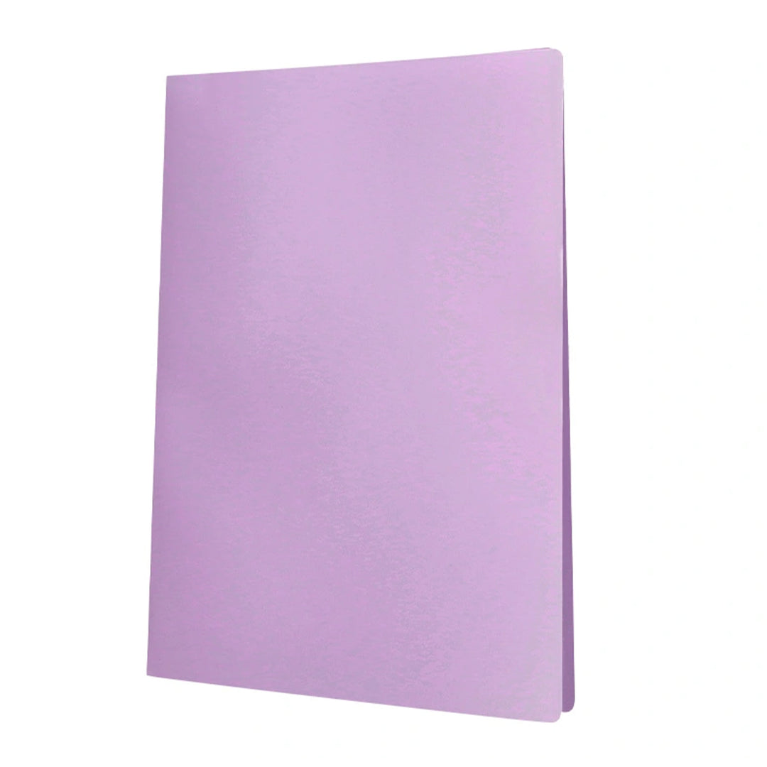 LIDERPAPEL - Carpeta Fundas de Plástico A4 con 40 Fundas Transparentes. Lavanda