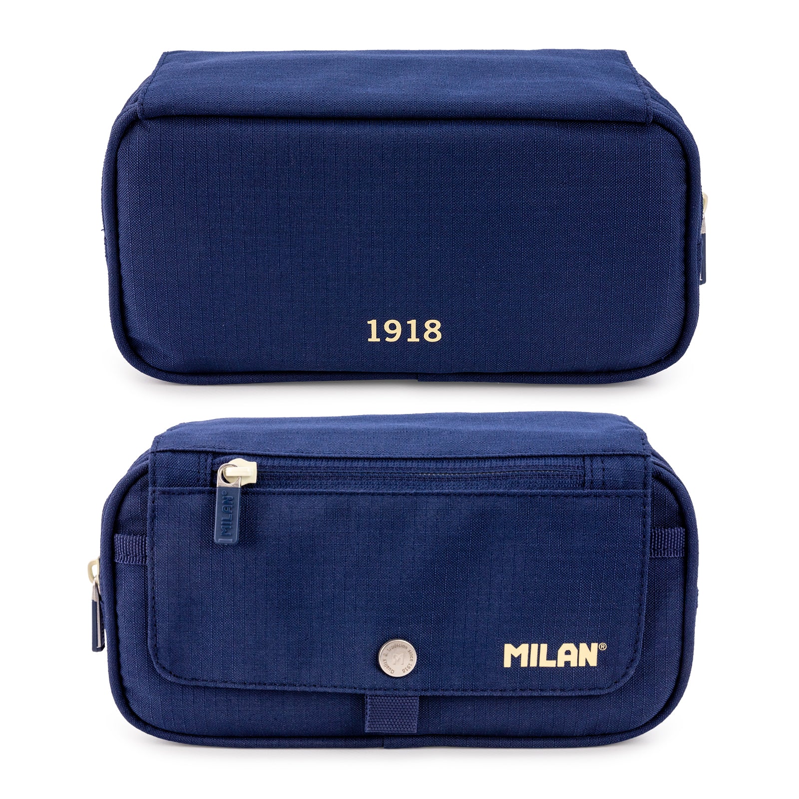 ColePack Milan - Estuche Triple de 3 Cremalleras y Material Escolar Incluido. Azul 1918