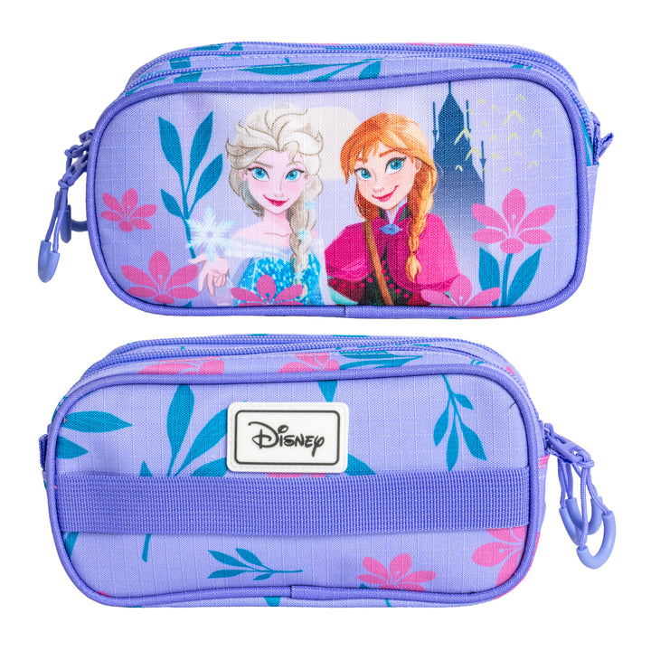 ColePack EcoTrick - Estuche Triple de 3 Cremalleras con Material Escolar Incluido. Frozen 2