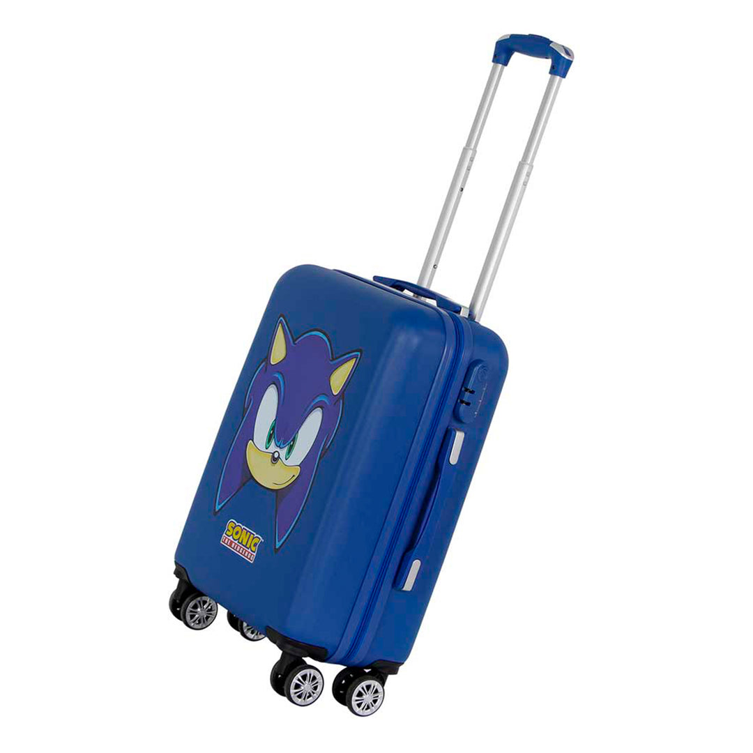 KARACTERMANIA - Sonic The Hedgehog Maleta de Cabina ABS 4 Ruedas Cierre TS Lock. Azul