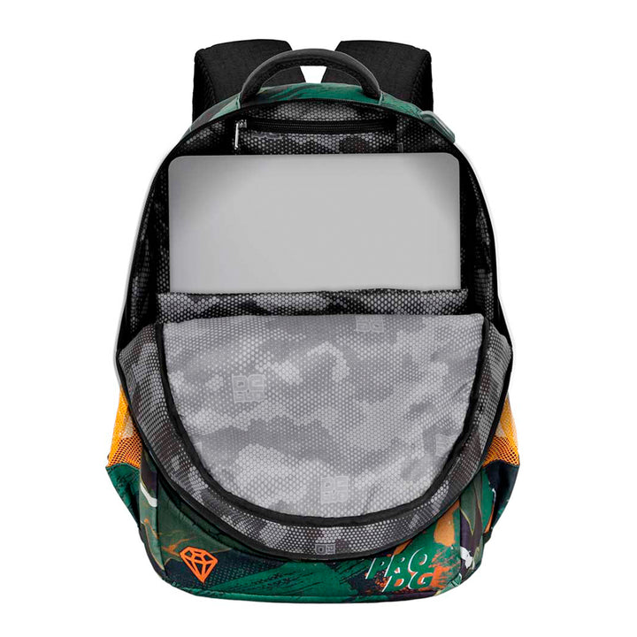 PRODG Diamond - Mochila Escolar Impermeable Running Plus para Portatil y USB. Multicolor