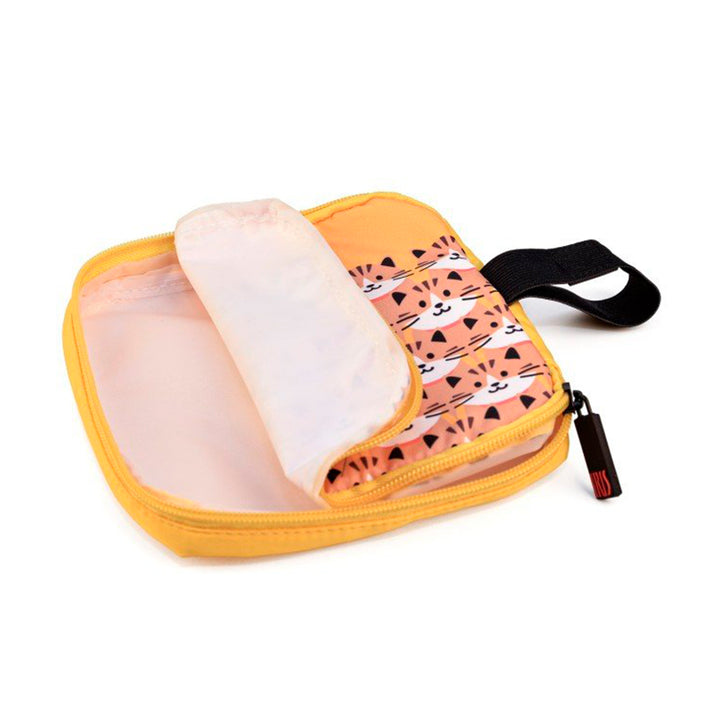 IRIS Zipper Roll Friends - Porta Sandwich Infantil Plegable y Flexible con Cremallera. Cats