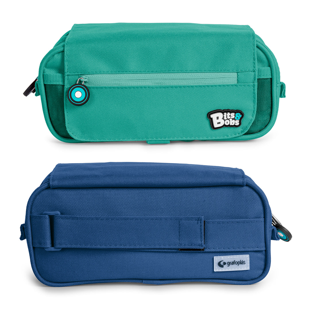 ColePack EcoBB - Estuche Triple de 3 Cremalleras con Material Escolar Incluido. Violeta