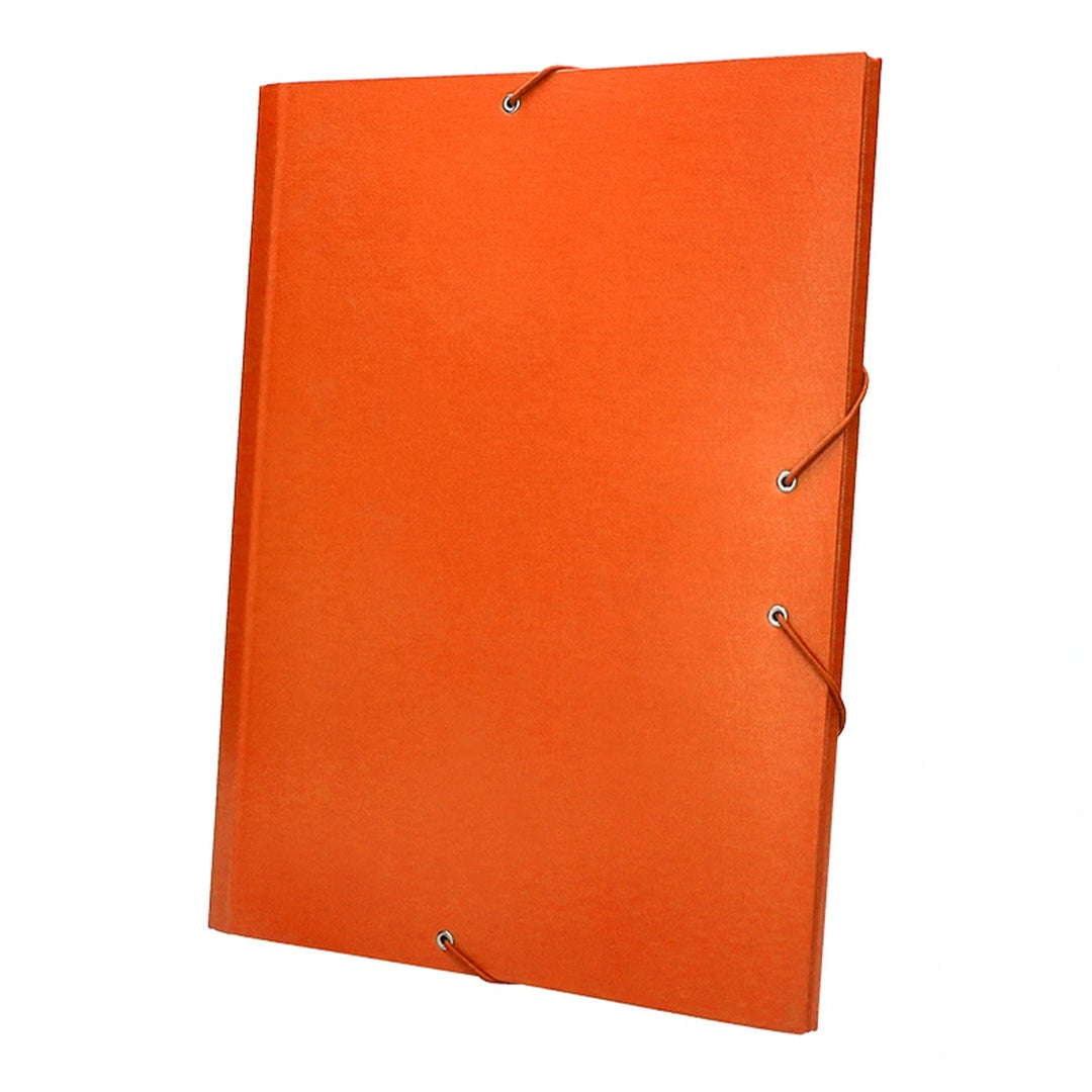 LIDERPAPEL - Carpeta Clasificadora Tamaño Folio Prolongado Cierre con Goma Carton Forrado. Naranja