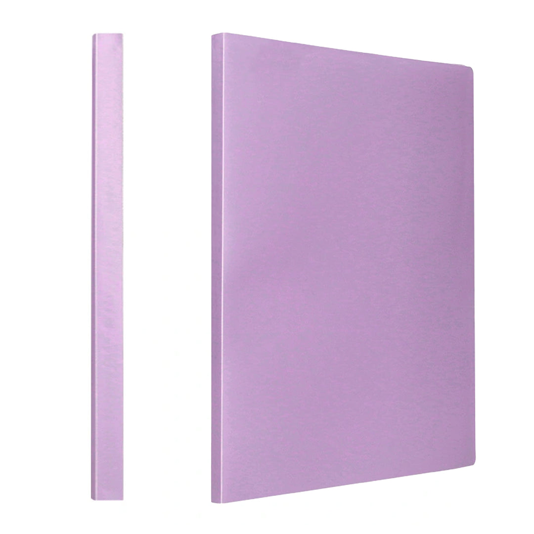 LIDERPAPEL - Carpeta Fundas de Plástico A4 con 40 Fundas Transparentes. Lavanda