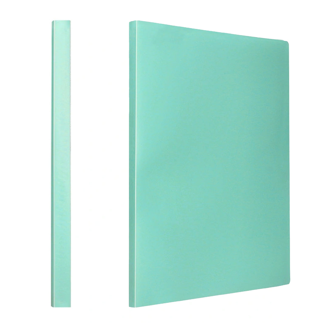 LIDERPAPEL - Carpeta Fundas de Plástico A4 con 40 Fundas Transparentes. Verde manzana