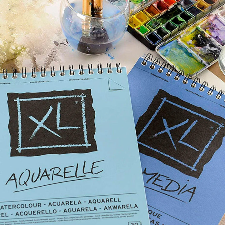 CANSON - Bloc de Dibujo XL Aquarelle Espiral 30 hojas Microperforado.