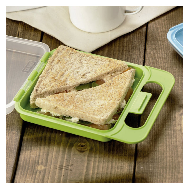 TATAY - Set de 2 Porta Sandwiches Infantiles Reutilizables. Azul y Naranja