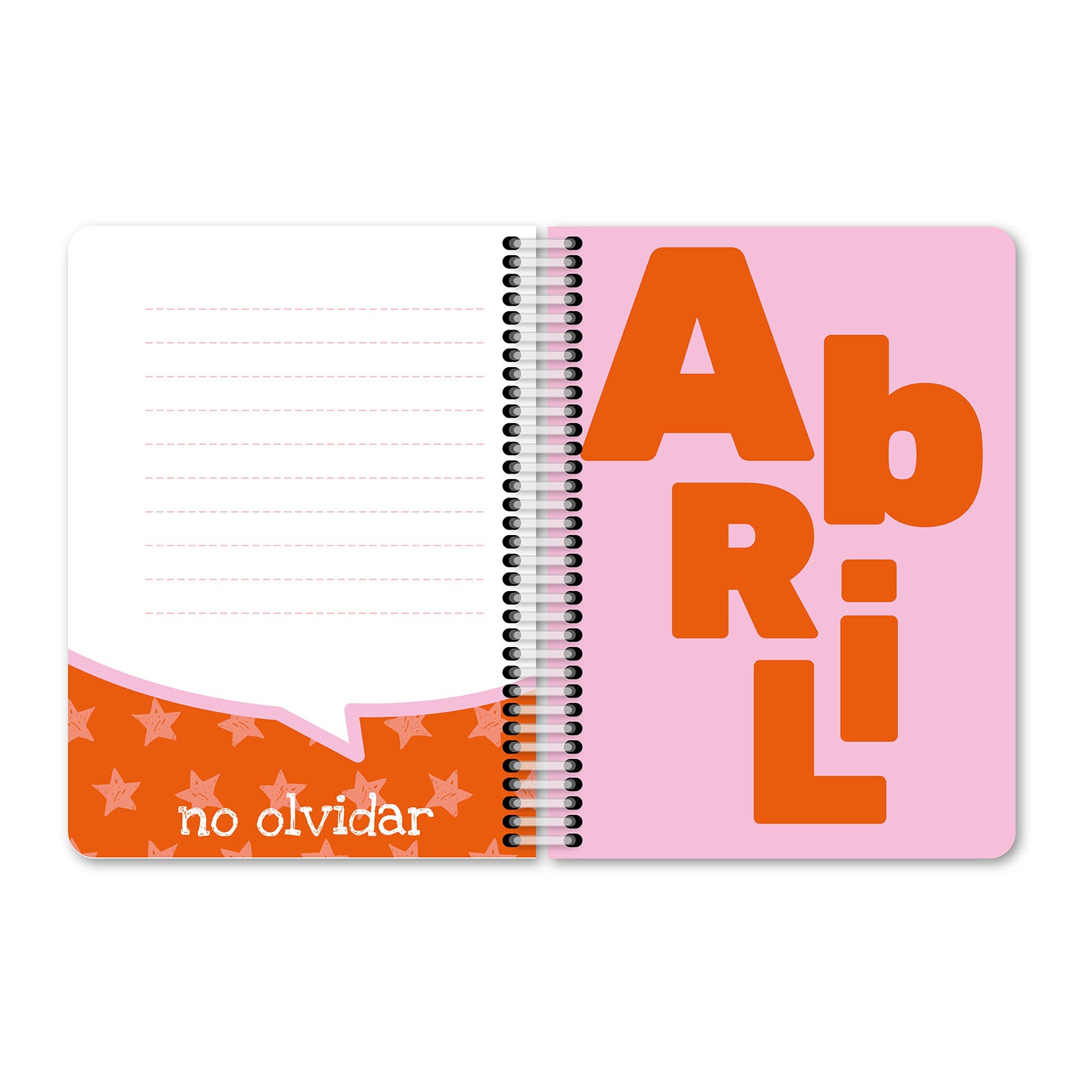 Grafoplás - Agenda Escolar A5 Curso 23-24 2 Días Página. Acabado Soft y Pegatinas. Fluor Naranja
