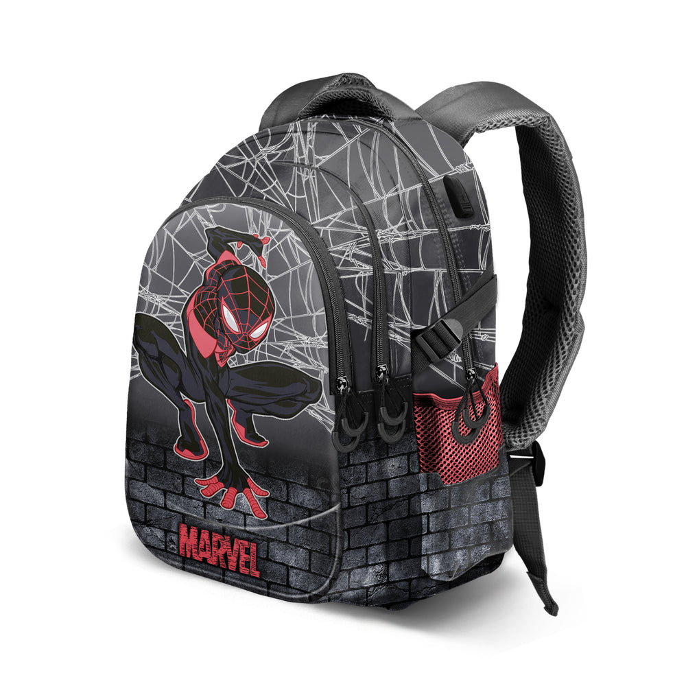 KARACTERMANIA - Marvel Spiderman Spin Mochila Running PLUS. Gris