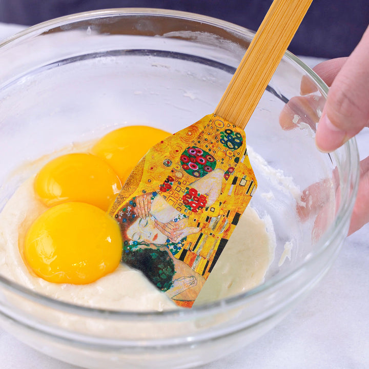 JAVIER Natura - Espátula para Cocina y Repostería en Silicona con Mango de Bambú