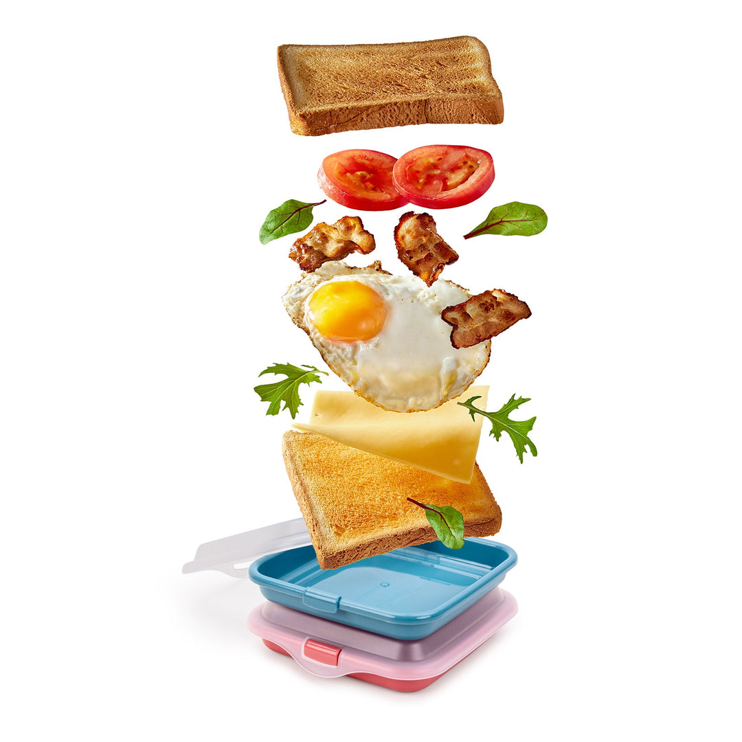 IBILI Deli - Lote de 4 Porta Alimentos para Sándwiches, Embutidos y Quesos. Multicolor