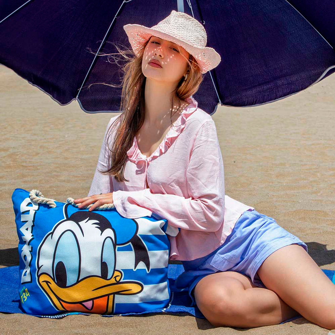 KARACTERMANIA - Bolsa de Playa Soleil con Neceser de Regalo. Pato Donald