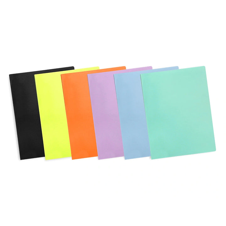 LIDERPAPEL - Carpeta Fundas de Plástico A4 con 20 Fundas Transparentes. Naranja Fluor