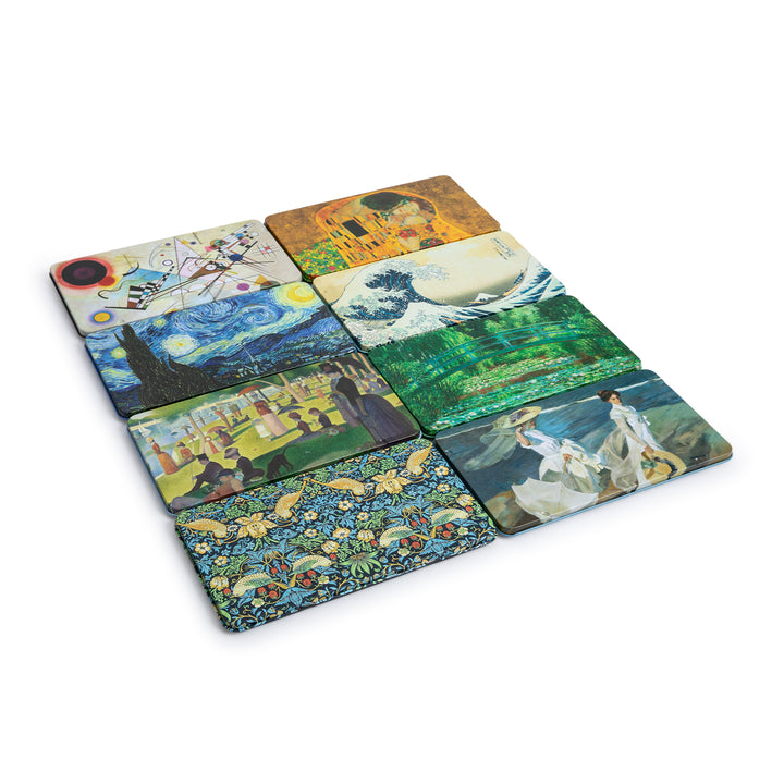 JAVIER Seurat - Caja Metálica con 12 Lápices de Colores de Doble Punta