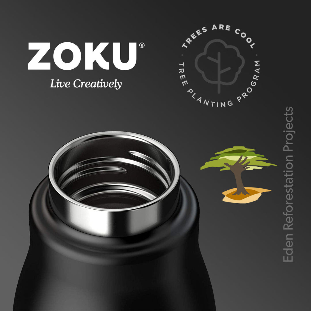 ZOKU PC - Botella Térmica de 0.75L en Acero Inoxidable de Doble Pared. Rose Petal Pink