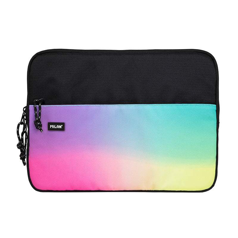 MILAN Sunset - Funda para Portátil con Interior Aterciopelado y Bolsillo Frontal. Negro